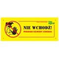 Tabliczka ostrzegawcza – Nie wchodź! Program Ochrony Zdrowia (zwierzęta)