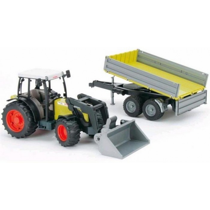 Bruder 1998 - traktor Claas Nectis 267F z przyczepą i ładowaczem